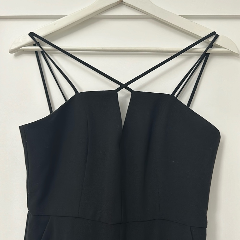 BCBG Maxazria Cut Out Jump Suit with Pockets